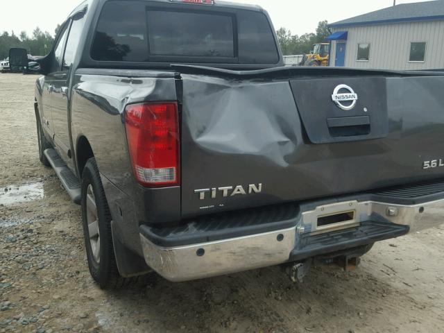 1N6BA07AX5N519522 - 2005 NISSAN TITAN XE GRAY photo 9