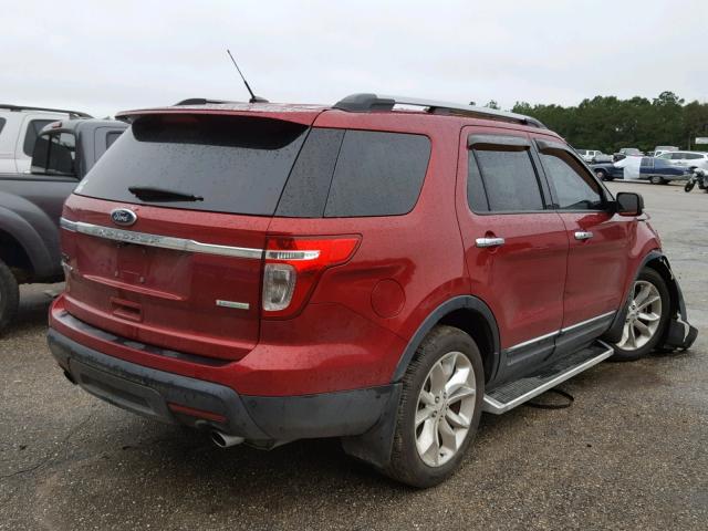 1FM5K7F92DGC67891 - 2013 FORD EXPLORER L RED photo 4