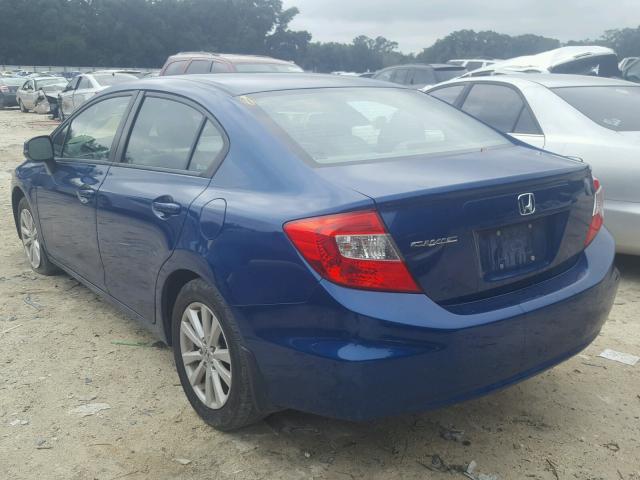 2HGFB2F90CH544098 - 2012 HONDA CIVIC EXL BLUE photo 3