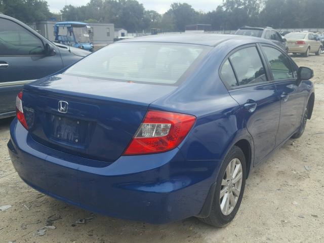 2HGFB2F90CH544098 - 2012 HONDA CIVIC EXL BLUE photo 4