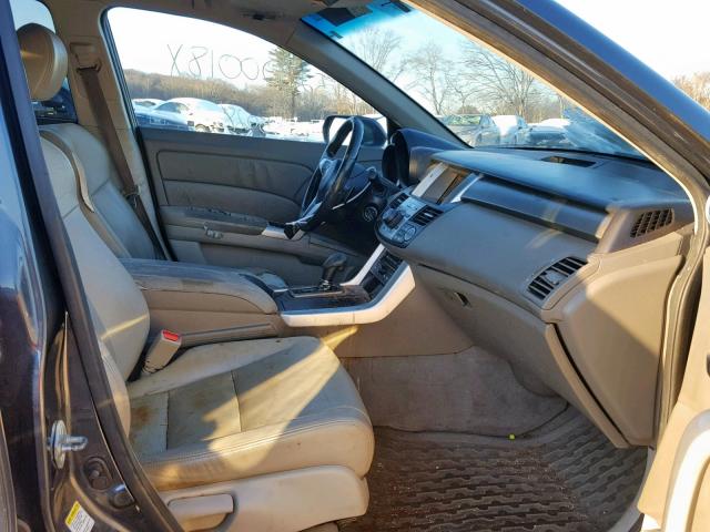 5J8TB18547A015037 - 2007 ACURA RDX TECHNO GRAY photo 5