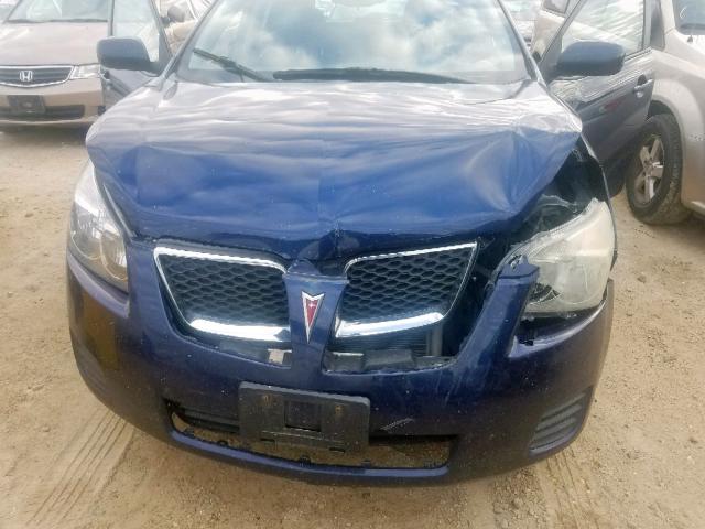 5Y2SP67899Z473018 - 2009 PONTIAC VIBE BLUE photo 7