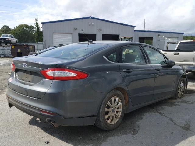 3FA6P0G71FR251813 - 2015 FORD FUSION S GREEN photo 4