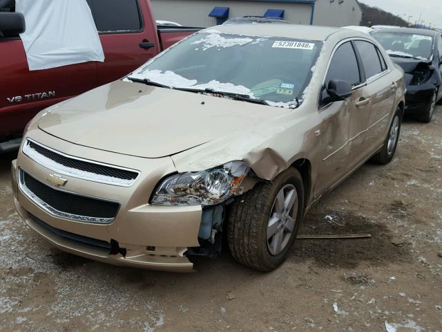 1G1ZG57B48F191334 - 2008 CHEVROLET MALIBU LS თაფლისფერი ფოტო 2