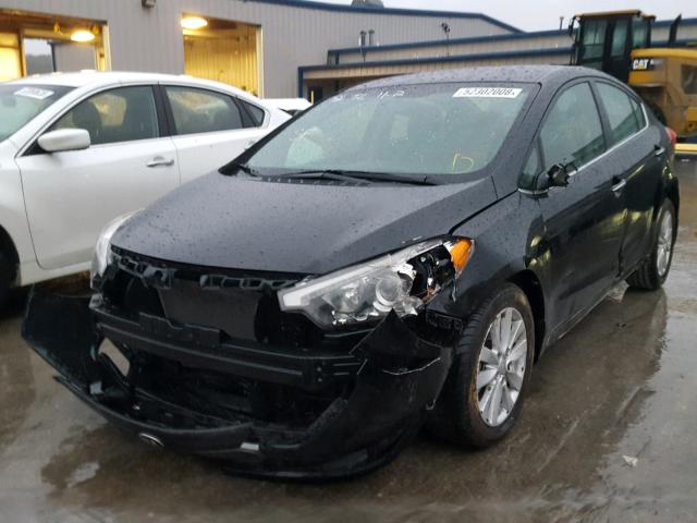 KNAFX4A82E5056501 - 2014 KIA FORTE EX BLACK photo 2