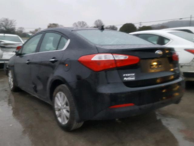 KNAFX4A82E5056501 - 2014 KIA FORTE EX BLACK photo 3