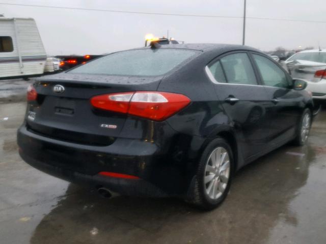 KNAFX4A82E5056501 - 2014 KIA FORTE EX BLACK photo 4