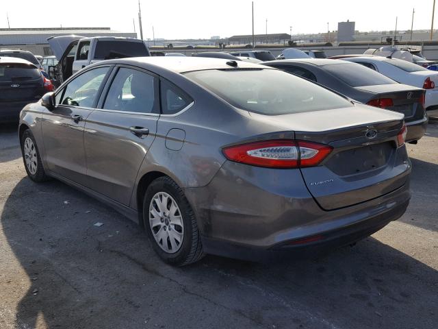 3FA6P0G76DR311792 - 2013 FORD FUSION S CHARCOAL photo 3