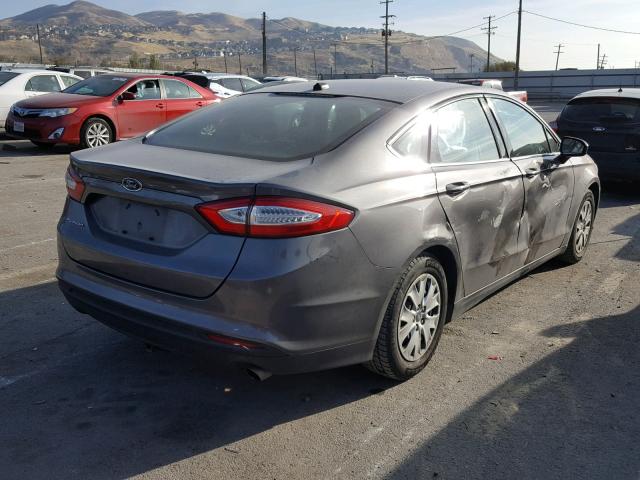 3FA6P0G76DR311792 - 2013 FORD FUSION S CHARCOAL photo 4