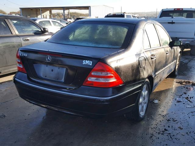 WDBRF61JX3A432835 - 2003 MERCEDES-BENZ C 240 BLACK photo 4