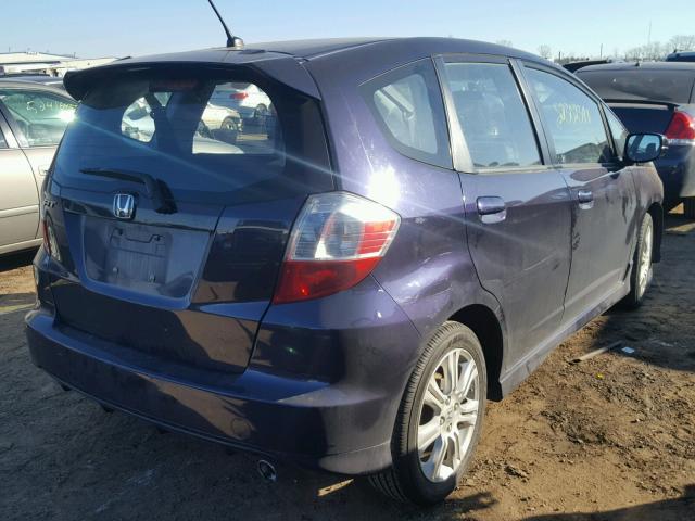 JHMGE884X9S075200 - 2009 HONDA FIT SPORT BLUE photo 4