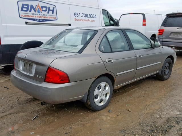 3N1CB51D74L838298 - 2004 NISSAN SENTRA 1.8 TAN photo 4