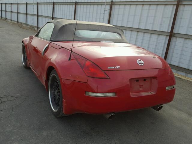 JN1AZ36A24T016302 - 2004 NISSAN 350Z ROADS RED photo 3