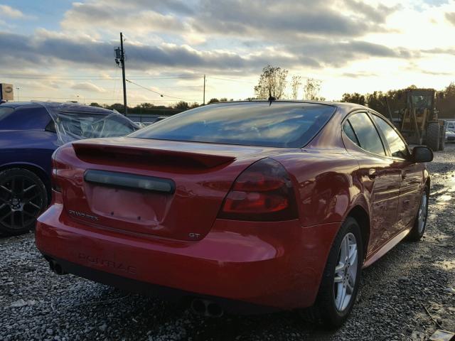 2G2WR554061246900 - 2006 PONTIAC GRAND PRIX RED photo 4