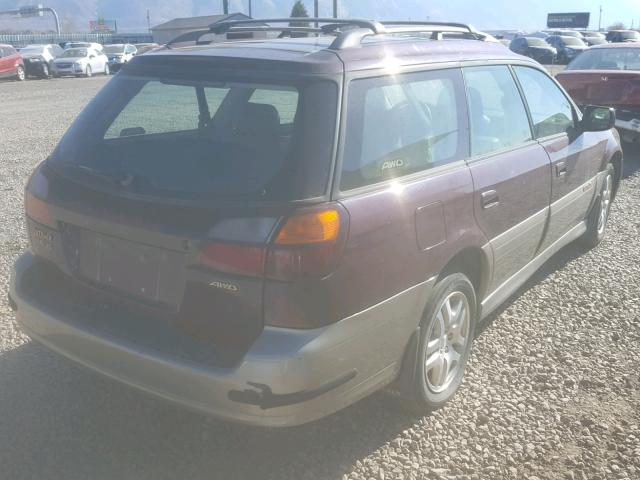 4S3BH806617643448 - 2001 SUBARU LEGACY OUT MAROON photo 4