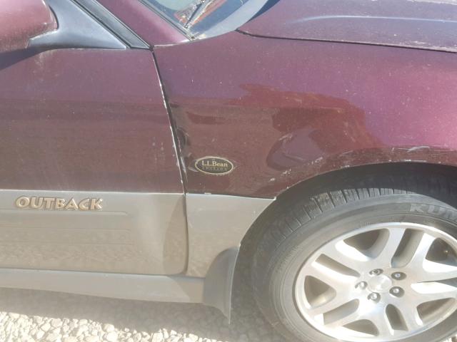 4S3BH806617643448 - 2001 SUBARU LEGACY OUT MAROON photo 9