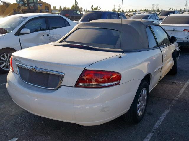 1C3EL45X04N344953 - 2004 CHRYSLER SEBRING LX WHITE photo 4