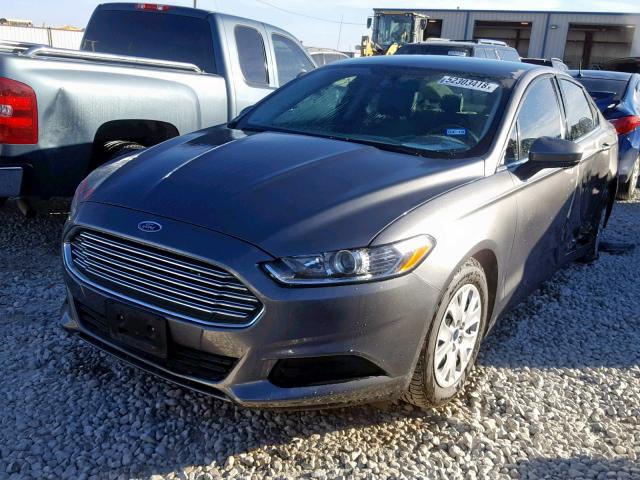 3FA6P0G77DR169422 - 2013 FORD FUSION S GRAY photo 2