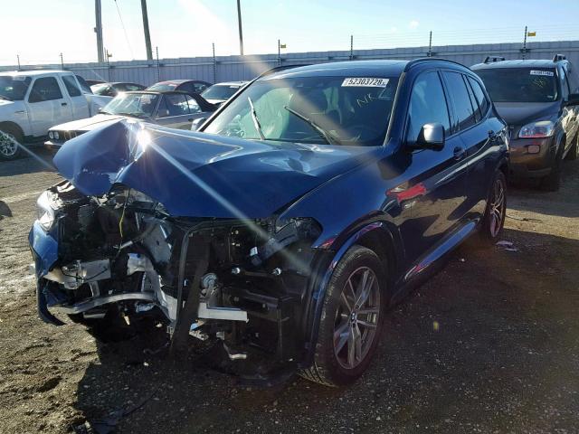 5UXTS3C50J0Y94470 - 2018 BMW X3 XDRIVE3 BLUE photo 2