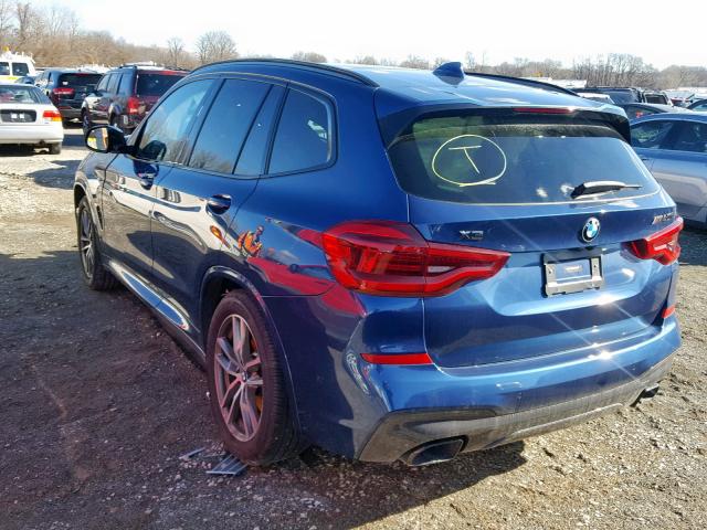 5UXTS3C50J0Y94470 - 2018 BMW X3 XDRIVE3 BLUE photo 3