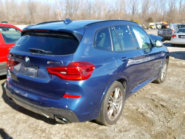 5UXTS3C50J0Y94470 - 2018 BMW X3 XDRIVE3 BLUE photo 4