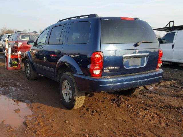 1D4HB48N16F163172 - 2006 DODGE DURANGO SL BLUE photo 3