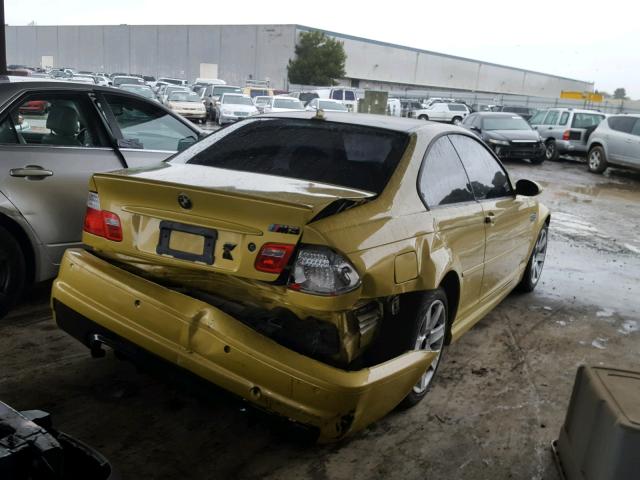 WBSBL934X4PN57264 - 2004 BMW M3 YELLOW photo 4