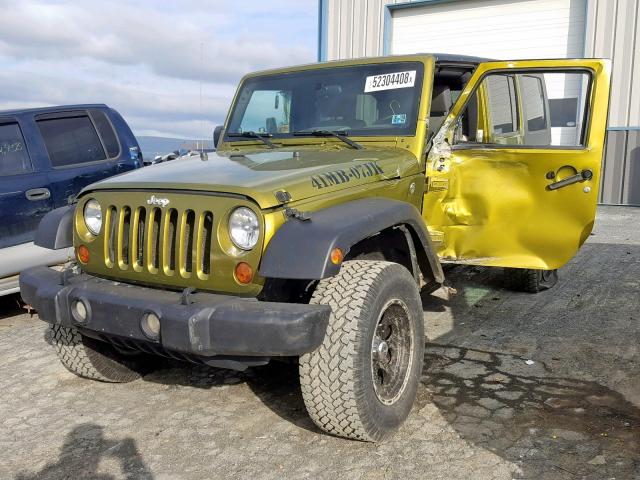 1J8GA59137L136600 - 2007 JEEP WRANGLER S GREEN photo 2