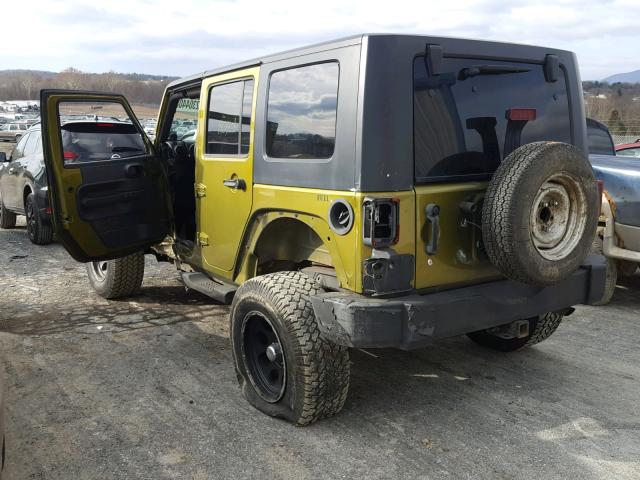 1J8GA59137L136600 - 2007 JEEP WRANGLER S GREEN photo 3