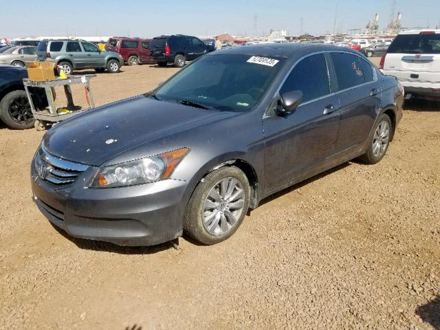 1HGCP2F8XBA107380 - 2011 HONDA ACCORD EXL GRAY photo 2