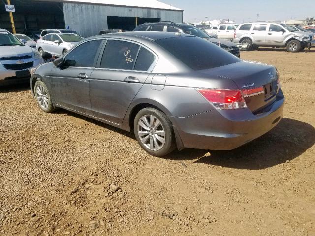 1HGCP2F8XBA107380 - 2011 HONDA ACCORD EXL GRAY photo 3