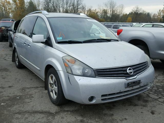 5N1BV28U88N120880 - 2008 NISSAN QUEST S SILVER photo 1