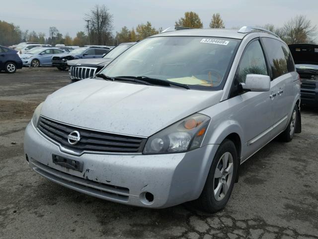 5N1BV28U88N120880 - 2008 NISSAN QUEST S SILVER photo 2