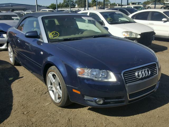 WAUAF48H07K032396 - 2007 AUDI A4 2.0T CA BLUE photo 1