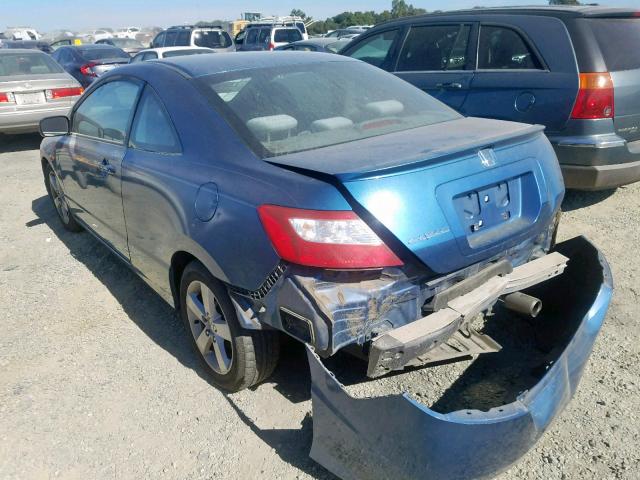 2HGFG118X6H564681 - 2006 HONDA CIVIC EX BLUE photo 3