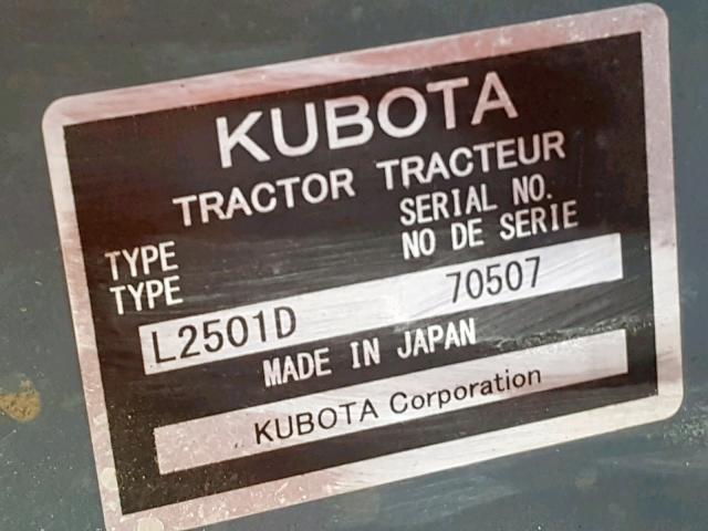 70507 - 2017 KUTA TRACTOR ORANGE photo 10