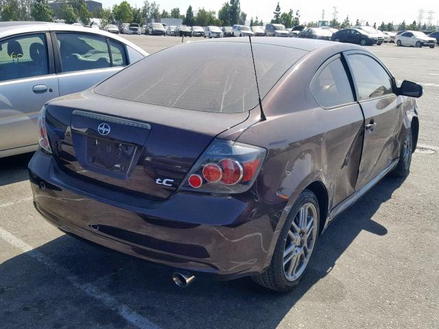 JTKDE3B71A0309968 - 2010 SCION TC BURGUNDY photo 4