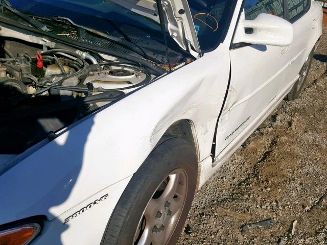 1G2WP52K2VF291417 - 1997 PONTIAC GRAND PRIX WHITE photo 9