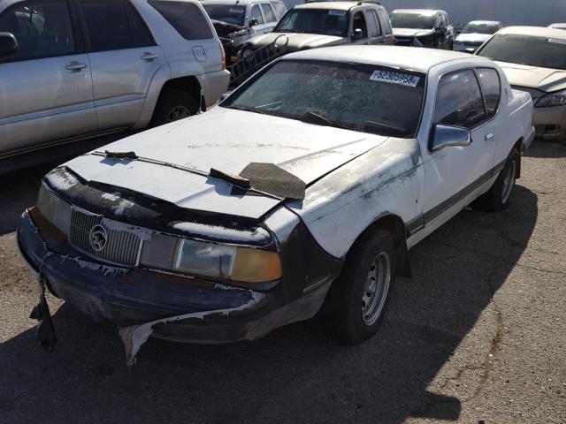 1MEBM60F0HH620573 - 1987 MERCURY COUGAR LS WHITE photo 2