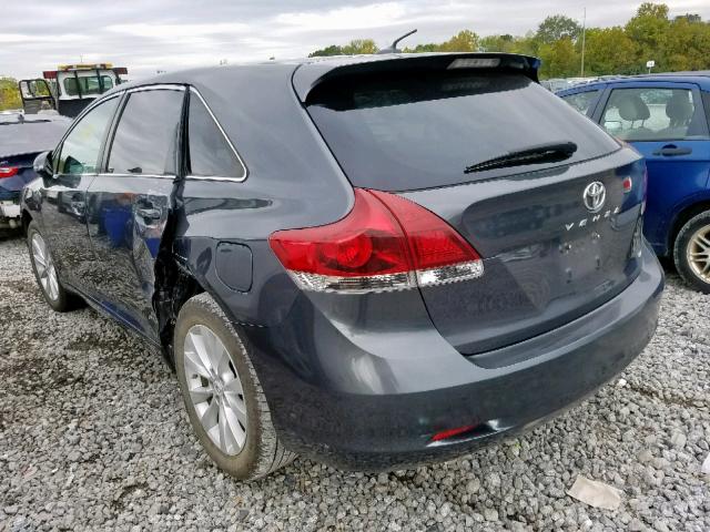 4T3ZA3BB5DU066758 - 2013 TOYOTA VENZA LE GRAY photo 3