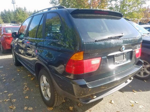 WBAFA53541LM79953 - 2001 BMW X5 3.0I GREEN photo 3