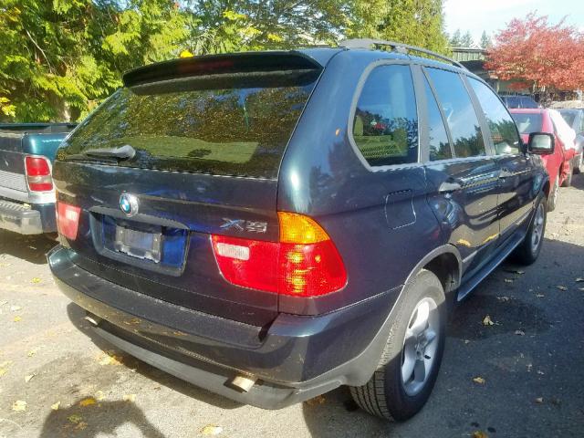 WBAFA53541LM79953 - 2001 BMW X5 3.0I GREEN photo 4