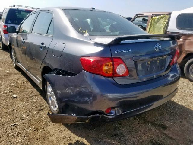 2T1BU4EE0AC430952 - 2010 TOYOTA COROLLA BA GRAY photo 3