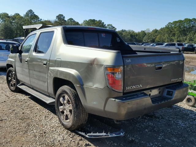 2HJYK16506H534041 - 2006 HONDA RIDGELINE GREEN photo 3