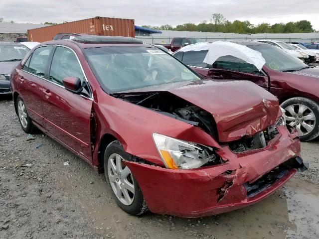 1HGCM66505A046843 - 2005 HONDA ACCORD EX RED photo 1