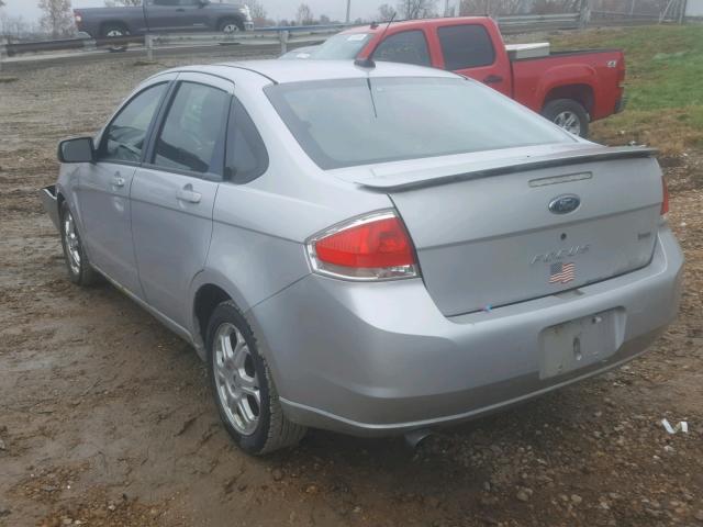 1FAHP36N99W214276 - 2009 FORD FOCUS SES SILVER photo 3