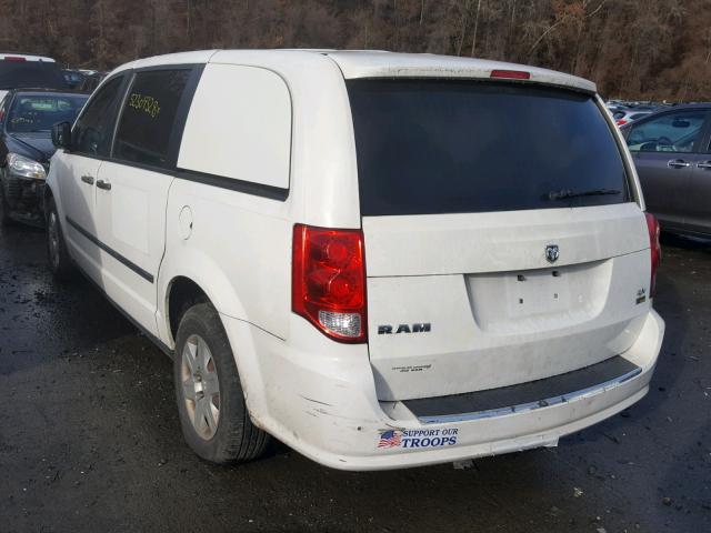 2C4JDGAG2CR289213 - 2012 DODGE RAM VAN WHITE photo 3