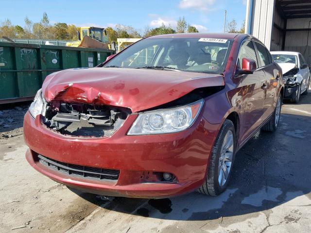 1G4GD5EG1AF312098 - 2010 BUICK LACROSSE C RED photo 2