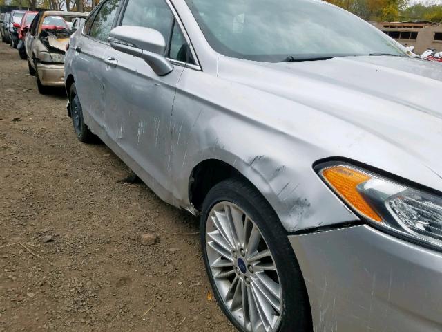 3FA6P0H95DR219654 - 2013 FORD FUSION SE GRAY photo 9