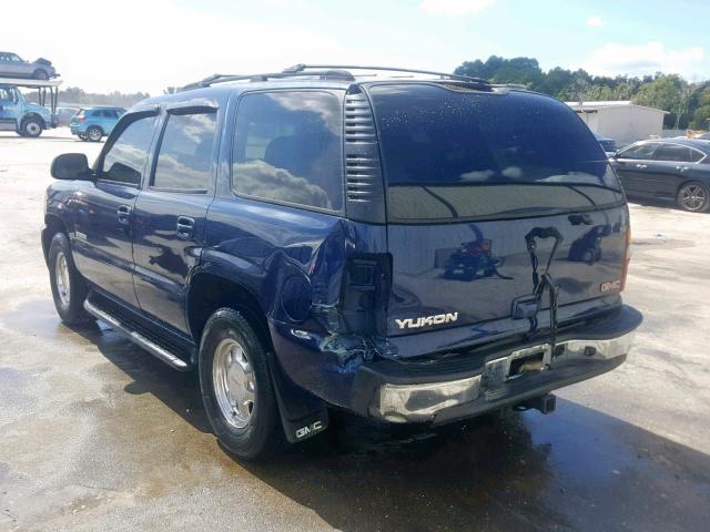 1GKEC13Z42R220693 - 2002 GMC YUKON BLUE photo 3